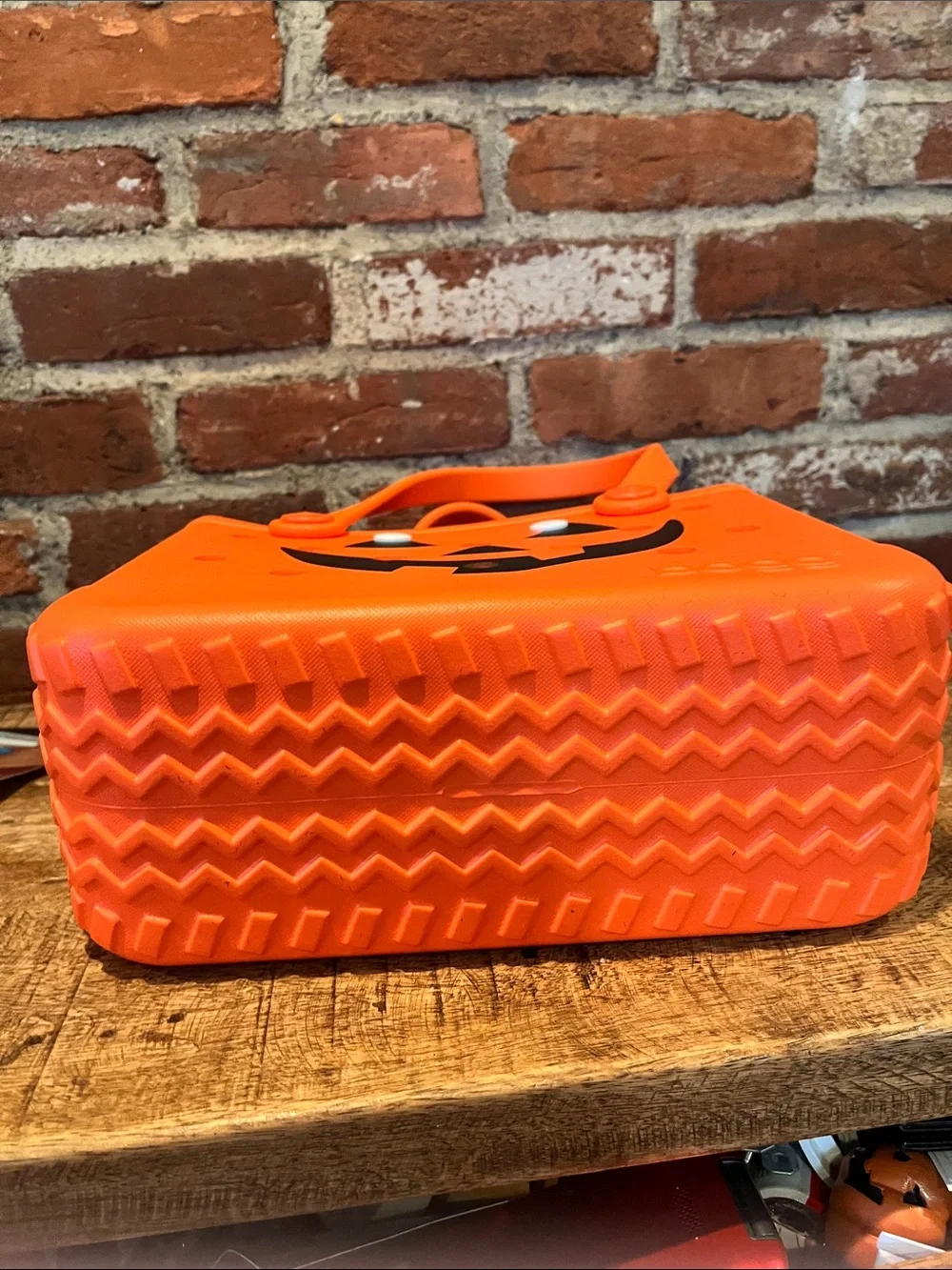 Bogg bitty bag Orange Halloween Jack-O'-Lantern Tote